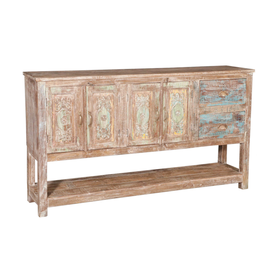 Buffet à 4 portes sculpté à la main