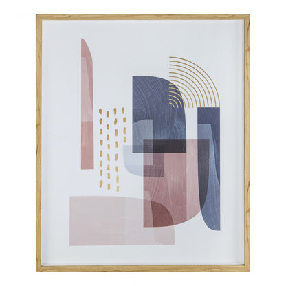 Art mural abstrait encadré plein de vie