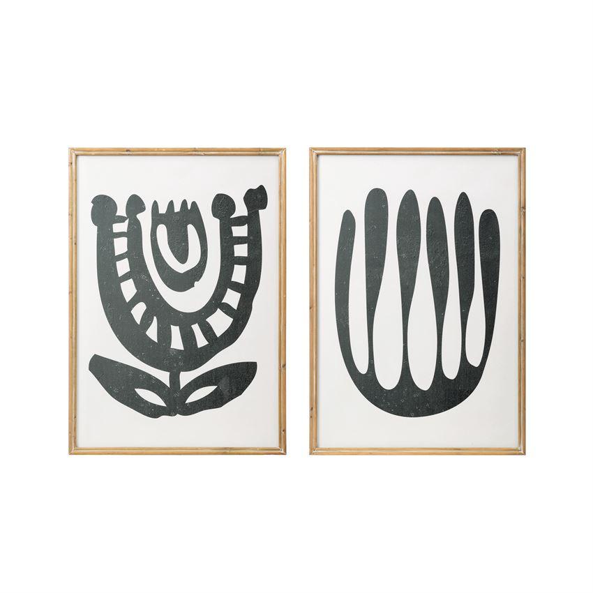 Art mural floral abstrait