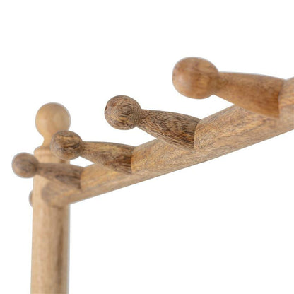 Porte-manteau avec banc tressé