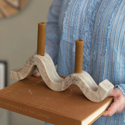 Porte-bougie conique Marble Wave