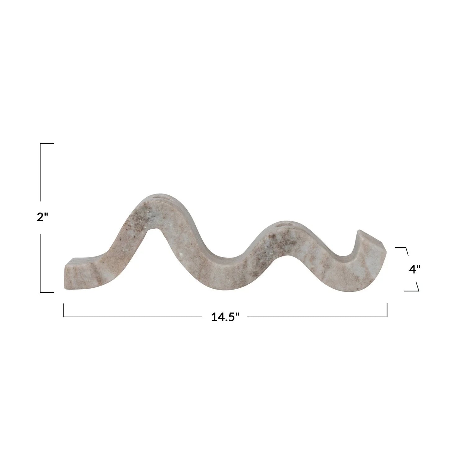 Porte-bougie conique Marble Wave