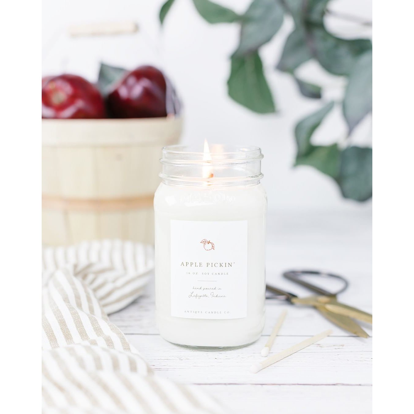 Bougies de soja coulées à la main