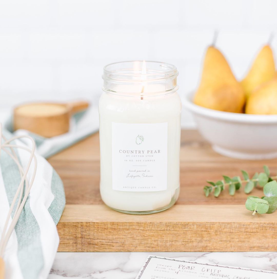 Bougies de soja coulées à la main