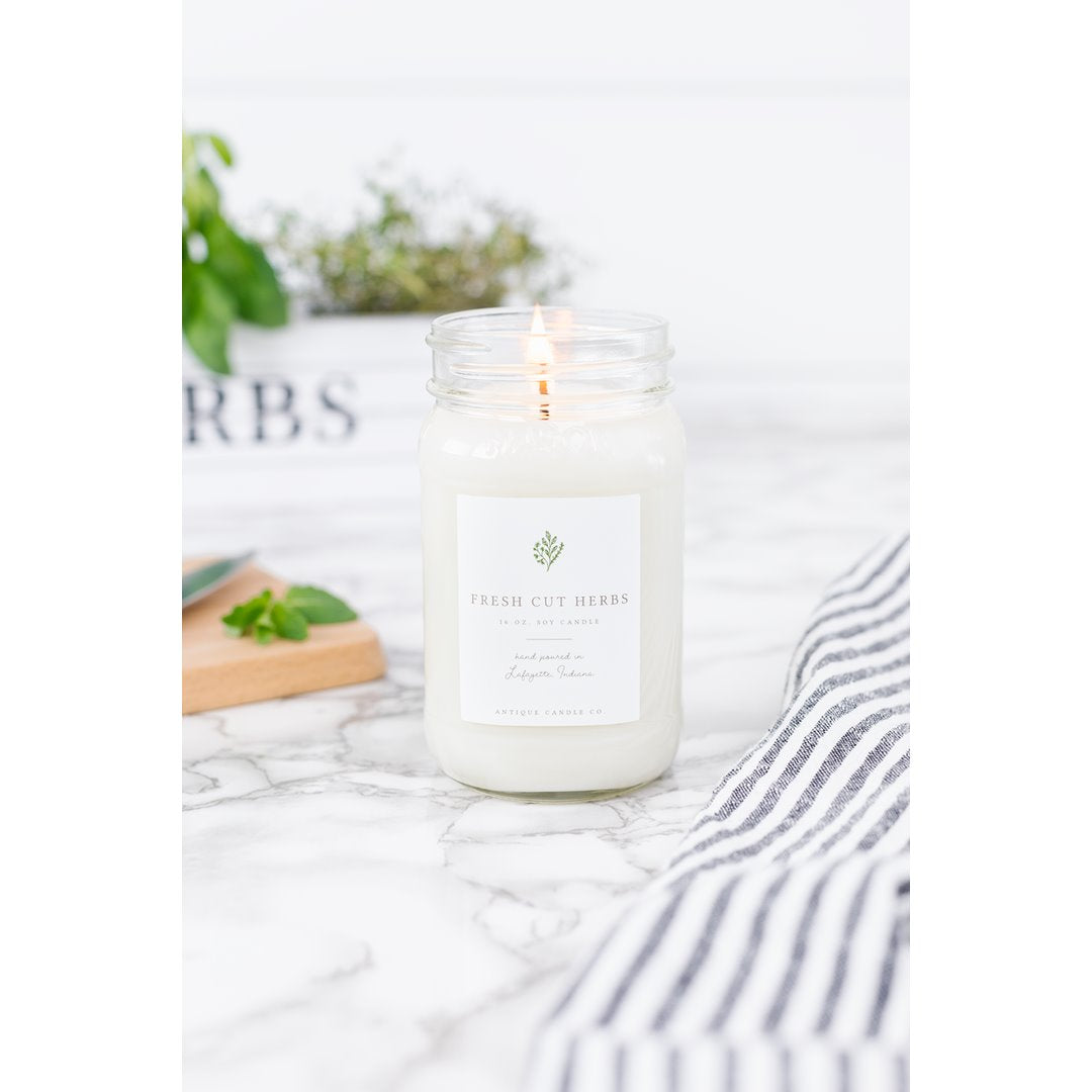 Bougies de soja coulées à la main