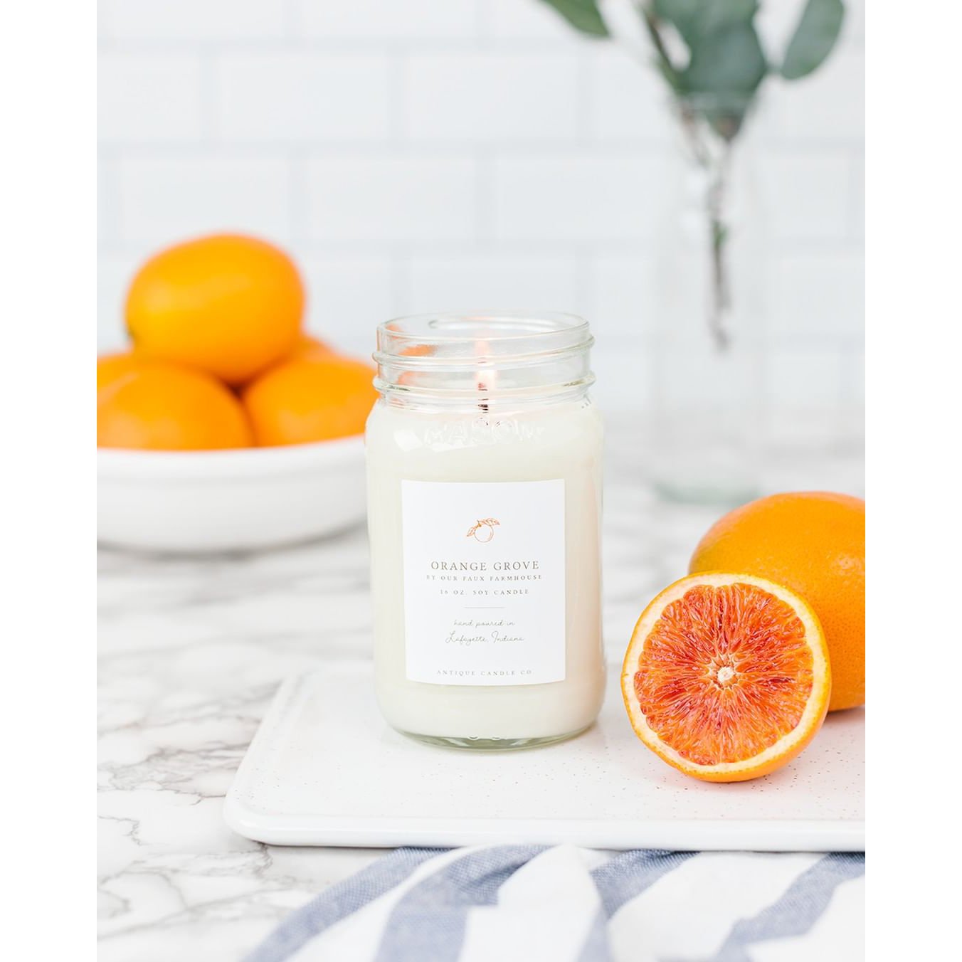 Bougies de soja coulées à la main