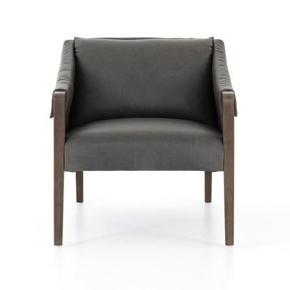 Fauteuil en cuir Bauer