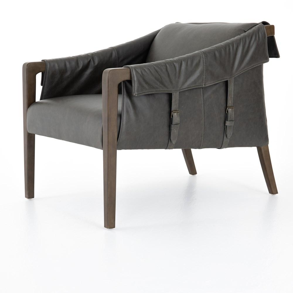 Fauteuil en cuir Bauer