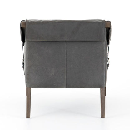 Fauteuil en cuir Bauer