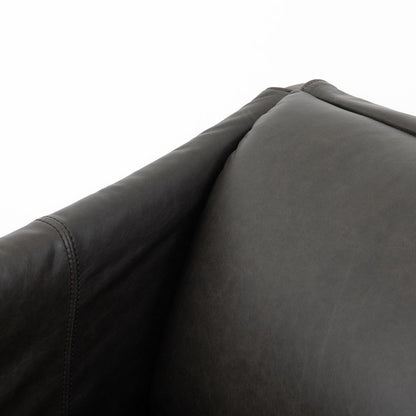 Fauteuil en cuir Bauer