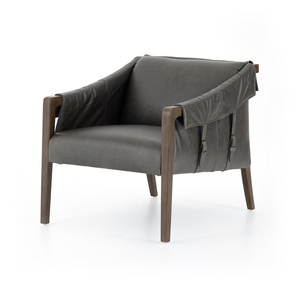 Fauteuil en cuir Bauer