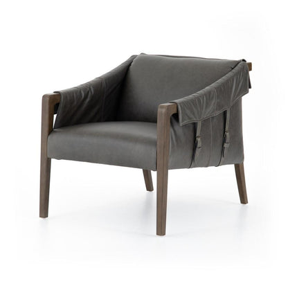 Fauteuil en cuir Bauer