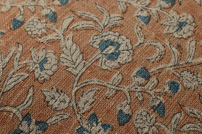 Oreiller en lin imprimé à la main indien