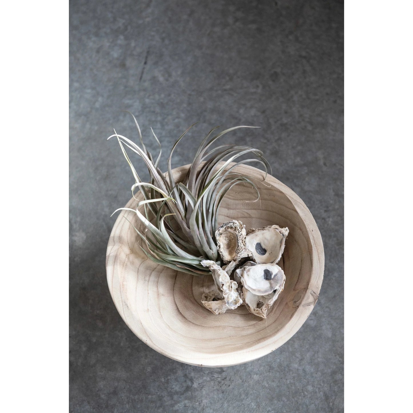 Bol décoratif sur pied en bois de paulownia