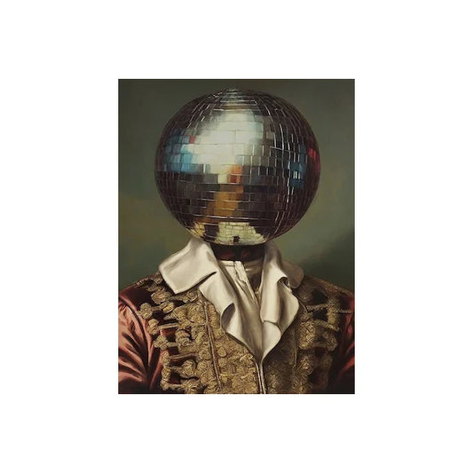 Collage mural Disco Head King