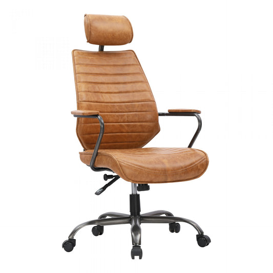 Fauteuil de bureau pivotant en cuir de direction