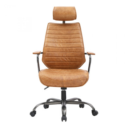 Fauteuil de bureau pivotant en cuir de direction