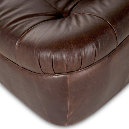 Fauteuil pivotant en cuir Farley
