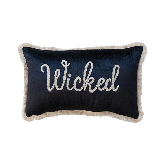 Coussin lombaire brodé Wicked