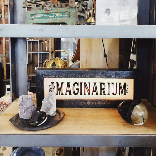 Panneau Imaginarium lumineux de style vintage