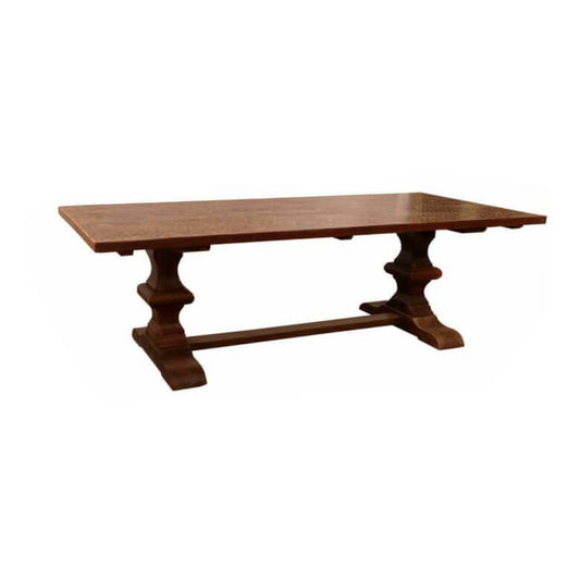 Table de salle à manger incrustée d'os