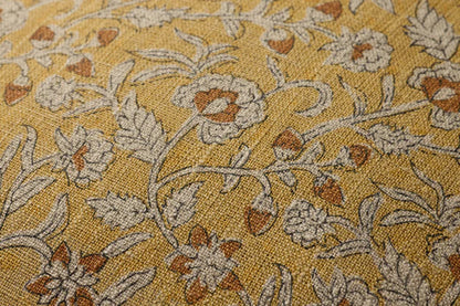 Oreiller en lin imprimé à la main indien