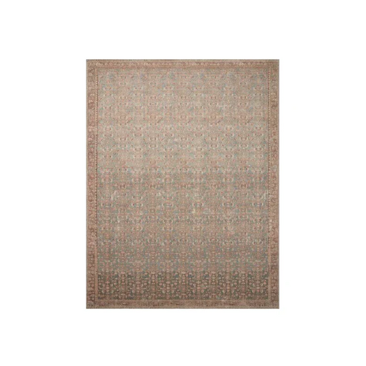 Tapis Angela Rose x Loloi Aubrey bleu/terre cuite