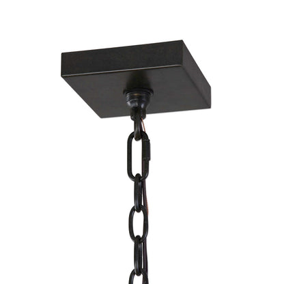 Lustre rectangulaire Marlow à 8 lumières