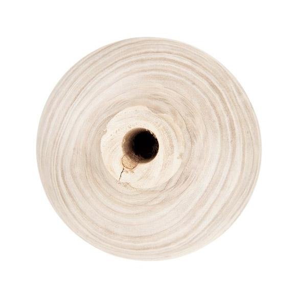 Vase rond en bois de paulownia