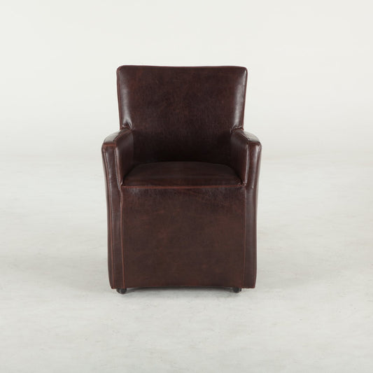 Fauteuil de salle à manger en cuir Peabody