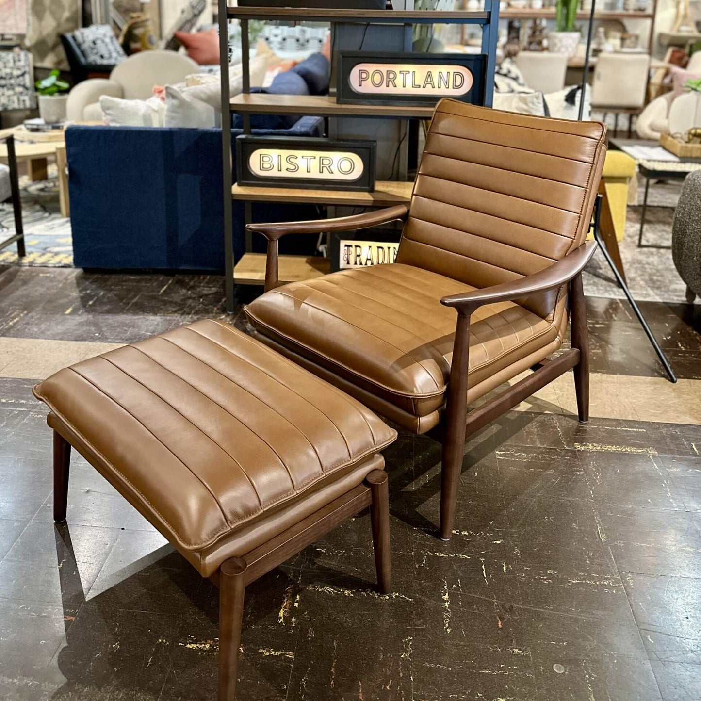 Fauteuil en cuir Campbell