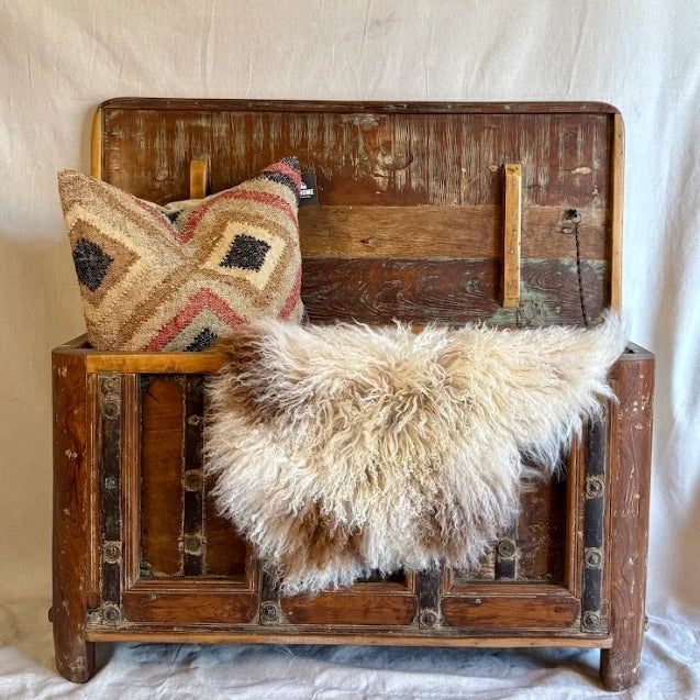 Coffre en bois de teck recyclé