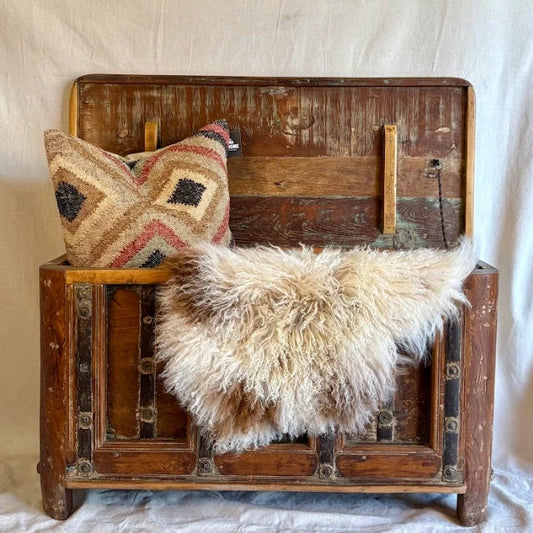 Coffre en bois de teck recyclé