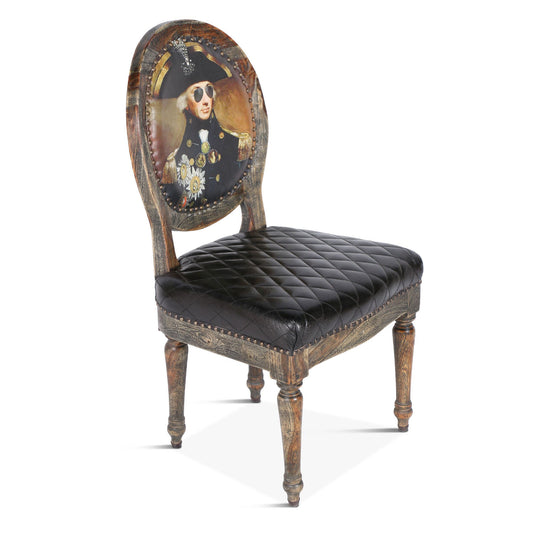 Chaise de salle à manger Washington avec dossier en toile de jute