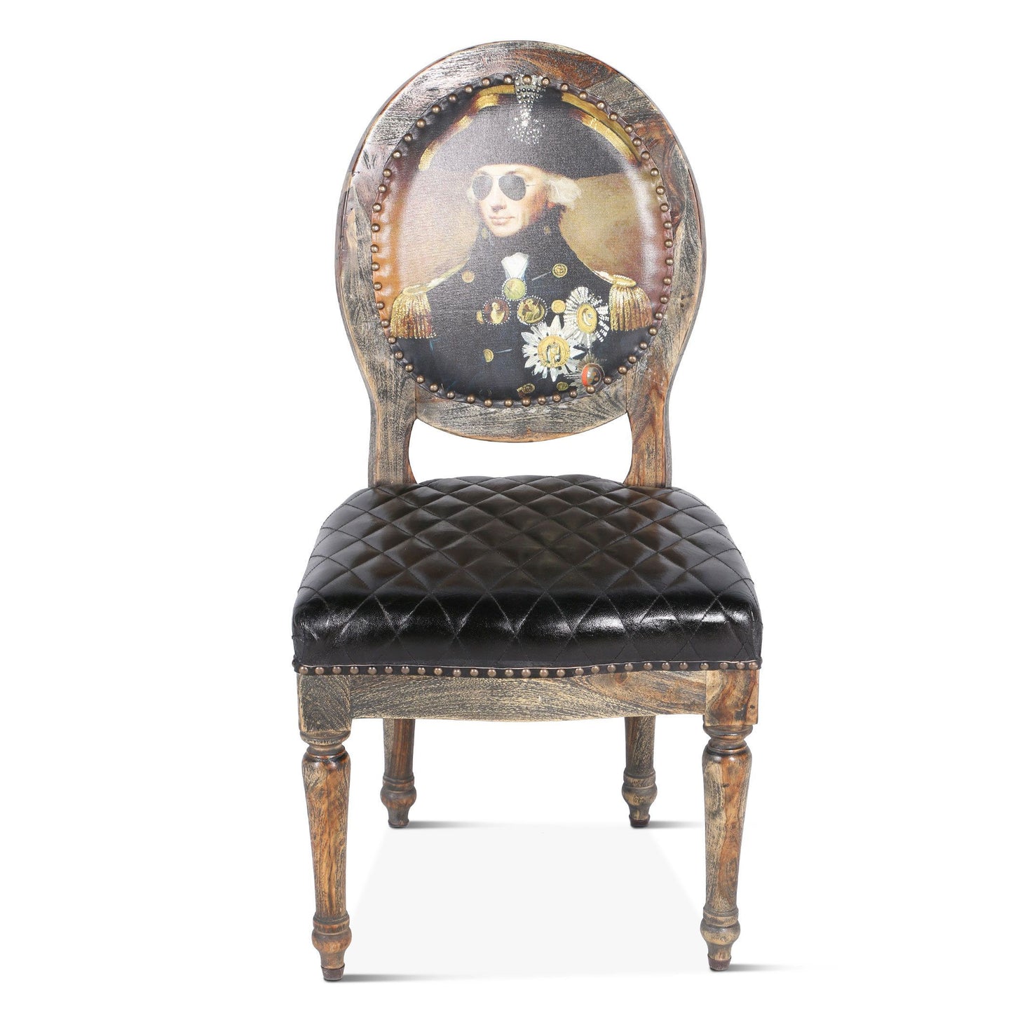 Chaise de salle à manger Washington avec dossier en toile de jute