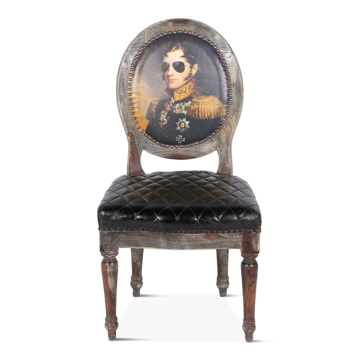 Chaise de salle à manger Wellington avec dossier en toile de jute