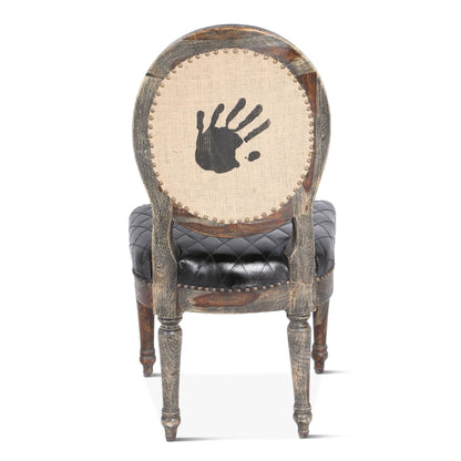 Chaise de salle à manger Wellington avec dossier en toile de jute