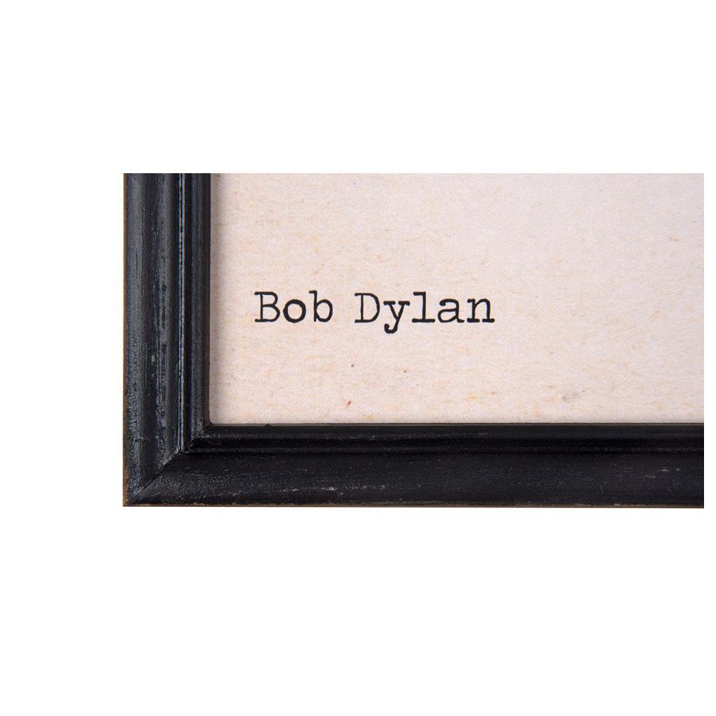 Tableau encadré avec citation de Bob Dylan « Forever Young »